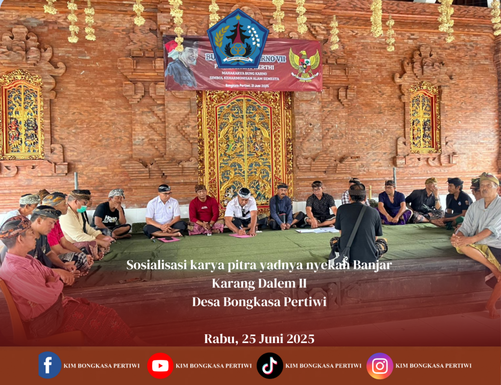 Sosialisasi karya pitra yadnya nyekah Banjar Karang Dalem II